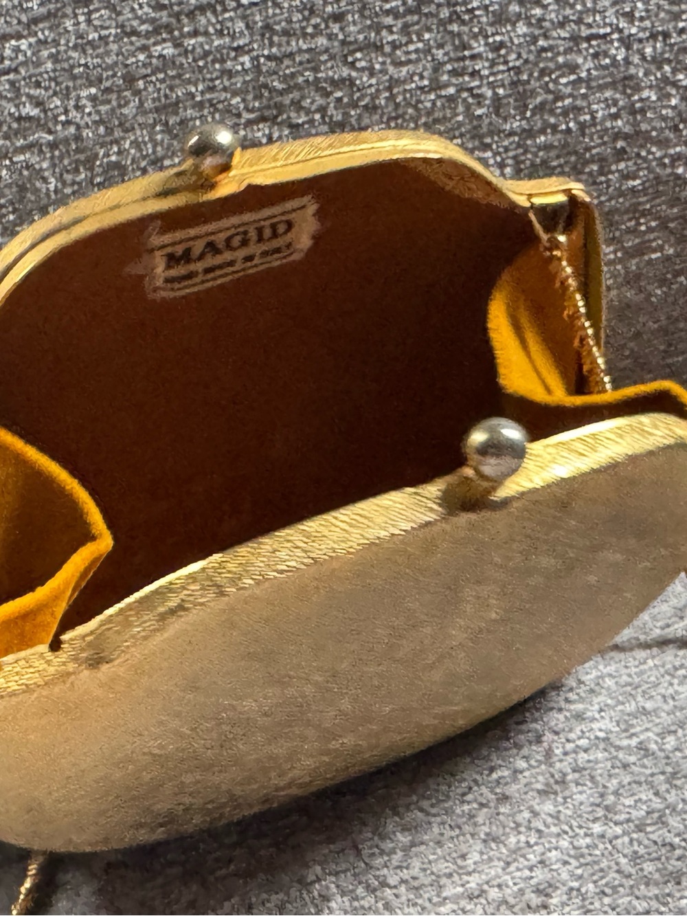 Magid Handmade in Italy Gold Evening Purse - Picture 3 of 8